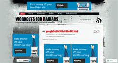 Desktop Screenshot of manicworkouts.com